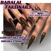 image:imageBABALAL Press On Nails Long Stiletto Fake Nails Pink French Tip with Polka Dot Black Lace Y2k Goth Glossy Coquette Aesthetic Glue On Nails 24PcsBNN03