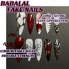 image:imageBABALAL Press On Nails Long Stiletto Fake Nails Pink French Tip with Polka Dot Black Lace Y2k Goth Glossy Coquette Aesthetic Glue On Nails 24PcsBNN04blackred
