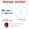 image:imageBABALAL Press On Nails Long Stiletto Fake Nails Pink French Tip with Polka Dot Black Lace Y2k Goth Glossy Coquette Aesthetic Glue On Nails 24PcsBNN05