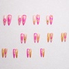 image:imageBABALAL Press On Nails Long Stiletto Fake Nails Pink French Tip with Polka Dot Black Lace Y2k Goth Glossy Coquette Aesthetic Glue On Nails 24PcsBNN06
