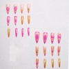 image:imageBABALAL Press On Nails Long Stiletto Fake Nails Pink French Tip with Polka Dot Black Lace Y2k Goth Glossy Coquette Aesthetic Glue On Nails 24PcsBNN06