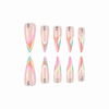 image:imageBABALAL Press On Nails Long Stiletto Fake Nails Pink French Tip with Polka Dot Black Lace Y2k Goth Glossy Coquette Aesthetic Glue On Nails 24PcsBNN09
