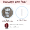 image:imageBABALAL Press On Nails Long Stiletto Fake Nails Pink French Tip with Polka Dot Black Lace Y2k Goth Glossy Coquette Aesthetic Glue On Nails 24PcsBNN0white