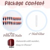 image:imageBABALAL Press On Nails Long Stiletto Fake Nails Pink French Tip with Polka Dot Black Lace Y2k Goth Glossy Coquette Aesthetic Glue On Nails 24PcsBNN13