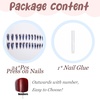 image:imageBABALAL Press On Nails Long Stiletto Fake Nails Pink French Tip with Polka Dot Black Lace Y2k Goth Glossy Coquette Aesthetic Glue On Nails 24PcsBNN14