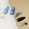 image:imageBABALAL Press On Nails Medium Almond Fake Nails Blue Pink with 3D Shell Starfish amp Rhinestone Design Glossy Mermaid Ocean Summer Glue On Nails for Women and Girls 24PcsFNs100bb