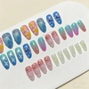 image:imageBABALAL Press On Nails Medium Almond Fake Nails Blue Pink with 3D Shell Starfish amp Rhinestone Design Glossy Mermaid Ocean Summer Glue On Nails for Women and Girls 24PcsFNs00005