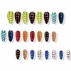 image:imageBABALAL Press On Nails Medium Almond Fake Nails Blue Pink with 3D Shell Starfish amp Rhinestone Design Glossy Mermaid Ocean Summer Glue On Nails for Women and Girls 24PcsFNs100tortoise