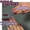 image:imageBABALAL Press On Nails Medium Almond Fake Nails Blue Pink with 3D Shell Starfish amp Rhinestone Design Glossy Mermaid Ocean Summer Glue On Nails for Women and Girls 24PcsFNs100y2k