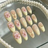 image:imageBABALAL Press On Nails Medium Almond Fake Nails Blue Pink with 3D Shell Starfish amp Rhinestone Design Glossy Mermaid Ocean Summer Glue On Nails for Women and Girls 24PcsFNs001