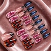 image:imageBABALAL Press On Nails Medium Almond Fake Nails Blue Pink with 3D Shell Starfish amp Rhinestone Design Glossy Mermaid Ocean Summer Glue On Nails for Women and Girls 24PcsFNs00007