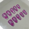 image:imageBABALAL Press On Nails Medium Almond Fake Nails Blue Pink with 3D Shell Starfish amp Rhinestone Design Glossy Mermaid Ocean Summer Glue On Nails for Women and Girls 24PcsFNs000