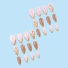 image:imageBABALAL Press On Nails Medium Almond Fake Nails Blue Pink with 3D Shell Starfish amp Rhinestone Design Glossy Mermaid Ocean Summer Glue On Nails for Women and Girls 24PcsFNs100gold