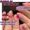 image:imageBABALAL Press On Nails Medium Almond Fake Nails Blue Pink with 3D Shell Starfish amp Rhinestone Design Glossy Mermaid Ocean Summer Glue On Nails for Women and Girls 24PcsFNs100firework