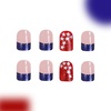 image:imageBABALAL Press On Nails Medium Almond Fake Nails Blue Pink with 3D Shell Starfish amp Rhinestone Design Glossy Mermaid Ocean Summer Glue On Nails for Women and Girls 24PcsFNs106shiny