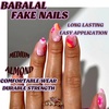 image:imageBABALAL Press On Nails Medium Almond Fake Nails Blue Pink with 3D Shell Starfish amp Rhinestone Design Glossy Mermaid Ocean Summer Glue On Nails for Women and Girls 24PcsFNs100flower