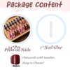 image:imageBABALAL Press On Nails Medium Almond Fake Nails Blue Pink with 3D Shell Starfish amp Rhinestone Design Glossy Mermaid Ocean Summer Glue On Nails for Women and Girls 24PcsFNs00007