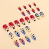 image:imageBABALAL Press On Nails Medium Almond Fake Nails Blue Pink with 3D Shell Starfish amp Rhinestone Design Glossy Mermaid Ocean Summer Glue On Nails for Women and Girls 24PcsFNs00006