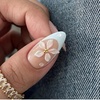 image:imageBABALAL Press On Nails Medium Almond Fake Nails Blue Pink with 3D Shell Starfish amp Rhinestone Design Glossy Mermaid Ocean Summer Glue On Nails for Women and Girls 24PcsFNs100blue