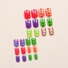 image:imageBABALAL Press On Nails Short Square Fake Nails Brown with Star amp Blue Polka Dot Design Glossy Retro Western Cowgirl Glue On Nails for Women and Girls 24PcsBNG03
