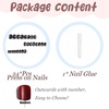 image:imageBABALAL Press On Nails Short Square Fake Nails Brown with Star amp Blue Polka Dot Design Glossy Retro Western Cowgirl Glue On Nails for Women and Girls 24PcsBNG0201