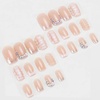 image:imageBABALAL Press On Nails Short Square Fake Nails Brown with Star amp Blue Polka Dot Design Glossy Retro Western Cowgirl Glue On Nails for Women and Girls 24PcsBNG10