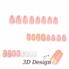 image:imageBABALAL Press On Nails Short Square Fake Nails Brown with Star amp Blue Polka Dot Design Glossy Retro Western Cowgirl Glue On Nails for Women and Girls 24PcsBNG02