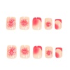 image:imageBABALAL Press On Nails Short Square Fake Nails Brown with Star amp Blue Polka Dot Design Glossy Retro Western Cowgirl Glue On Nails for Women and Girls 24PcsBNG18