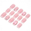 image:imageBABALAL Press On Nails Short Square Fake Nails Brown with Star amp Blue Polka Dot Design Glossy Retro Western Cowgirl Glue On Nails for Women and Girls 24PcsBNG0203