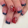image:imageBABALAL Press On Nails Medium Almond Fake Nails Blue Pink with 3D Shell Starfish amp Rhinestone Design Glossy Mermaid Ocean Summer Glue On Nails for Women and Girls 24PcsFNs106shiny
