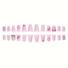 image:imageBABALAL Press On Nails Duck Bill Fake Nails Blue Black with Polka Dot Zebra Stripe amp Rhinestone Accents Y2K Punk Edgy Glue On Nails for Women and Girls 24PcsDU00702