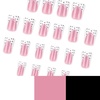 image:imageBABALAL Press On Nails Duck Bill Fake Nails Blue Black with Polka Dot Zebra Stripe amp Rhinestone Accents Y2K Punk Edgy Glue On Nails for Women and Girls 24PcsDU00601