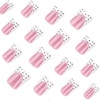 image:imageBABALAL Press On Nails Duck Bill Fake Nails Blue Black with Polka Dot Zebra Stripe amp Rhinestone Accents Y2K Punk Edgy Glue On Nails for Women and Girls 24PcsDU00601