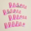 image:imageBABALAL Press On Nails Duck Bill Fake Nails Blue Black with Polka Dot Zebra Stripe amp Rhinestone Accents Y2K Punk Edgy Glue On Nails for Women and Girls 24PcsDU006