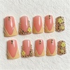 image:imageBABALAL Press On Nails Duck Bill Fake Nails Blue Black with Polka Dot Zebra Stripe amp Rhinestone Accents Y2K Punk Edgy Glue On Nails for Women and Girls 24PcsDU00706