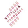 image:imageBABALAL Press On Nails Duck Bill Fake Nails Blue Black with Polka Dot Zebra Stripe amp Rhinestone Accents Y2K Punk Edgy Glue On Nails for Women and Girls 24PcsDU00704
