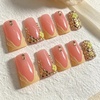 image:imageBABALAL Press On Nails Duck Bill Fake Nails Blue Black with Polka Dot Zebra Stripe amp Rhinestone Accents Y2K Punk Edgy Glue On Nails for Women and Girls 24PcsDU00706
