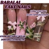 image:imageBABALAL Press On Nails Extra Long Square Fake Nails Blue Black with Polka Dot amp Stripe Design Y2K Retro Glossy Glue On Nails for Women and Girls 24PcsFNP14camouflage