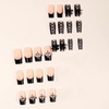 image:imageBABALAL Press On Nails Extra Long Square Fake Nails Blue Black with Polka Dot amp Stripe Design Y2K Retro Glossy Glue On Nails for Women and Girls 24PcsFNP19gothic