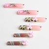 image:imageBABALAL Press On Nails Extra Long Square Fake Nails Blue Black with Polka Dot amp Stripe Design Y2K Retro Glossy Glue On Nails for Women and Girls 24PcsFNP14camouflage