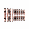 image:imageBABALAL Press On Nails Extra Long Square Fake Nails Orange Black Swirl with Rhinestone Butterfly Charm Glossy Y2k Reusable Glue On Nails for Women and Girls 24PcsANF02blackcurve