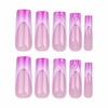 image:imageBABALAL Press On Nails Extra Long Square Fake Nails Orange Black Swirl with Rhinestone Butterfly Charm Glossy Y2k Reusable Glue On Nails for Women and Girls 24PcsANF02