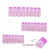 image:imageBABALAL Press On Nails Extra Long Square Fake Nails Orange Black Swirl with Rhinestone Butterfly Charm Glossy Y2k Reusable Glue On Nails for Women and Girls 24PcsANF02