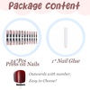 image:imageBABALAL Press On Nails Extra Long Square Fake Nails White French Tip with Black Star amp Silver Rhinestone Chain Design Glossy Y2K Glue On Nails Reusable 24PcsBNB204