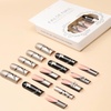 image:imageBABALAL Press On Nails Extra Long Square Fake Nails White French Tip with Black Star amp Silver Rhinestone Chain Design Glossy Y2K Glue On Nails Reusable 24PcsBNB206