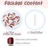 image:imageBABALAL Press On Nails Extra Long Square Fake Nails White French Tip with Black Star amp Silver Rhinestone Chain Design Glossy Y2K Glue On Nails Reusable 24PcsBNB20802