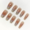 image:imageBABALAL Press On Nails Extra Long Square Fake Nails White French Tip with Black Star amp Silver Rhinestone Chain Design Glossy Y2K Glue On Nails Reusable 24PcsBNB21002