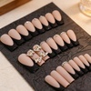 image:imageBABALAL Press On Nails Extra Long Square Fake Nails White French Tip with Black Star amp Silver Rhinestone Chain Design Glossy Y2K Glue On Nails Reusable 24PcsBNB20804