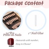 image:imageBABALAL Press On Nails Extra Long Square Fake Nails White French Tip with Black Star amp Silver Rhinestone Chain Design Glossy Y2K Glue On Nails Reusable 24PcsBNB20804