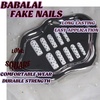 image:imageBABALAL Press On Nails Extra Long Square Fake Nails White French Tip with Black Star amp Silver Rhinestone Chain Design Glossy Y2K Glue On Nails Reusable 24PcsBNB216